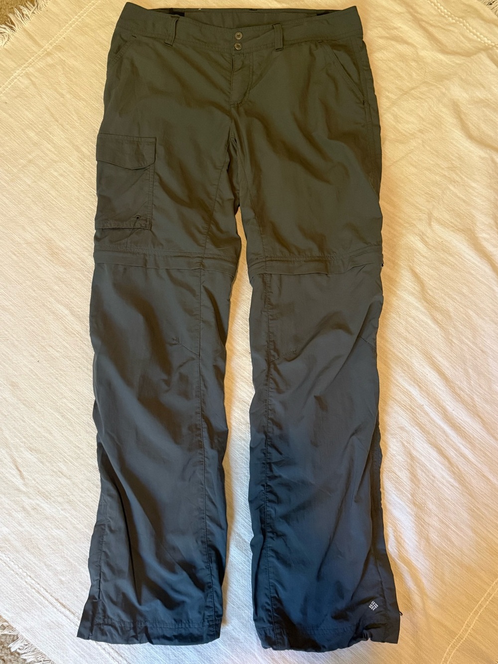 Columbia Women’s Dark Gray Zip-Off Cargo Hiking Pants size 6